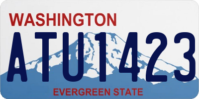 WA license plate ATU1423