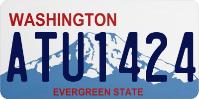 WA license plate ATU1424