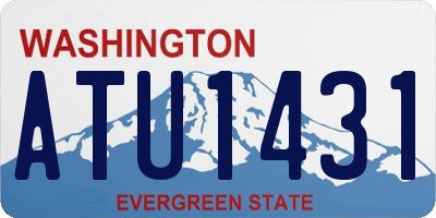 WA license plate ATU1431