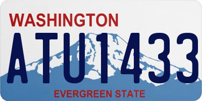 WA license plate ATU1433