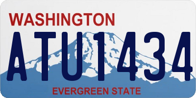 WA license plate ATU1434