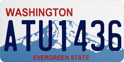 WA license plate ATU1436