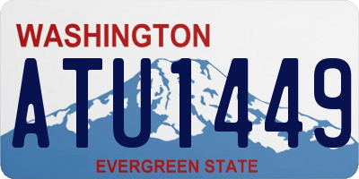 WA license plate ATU1449