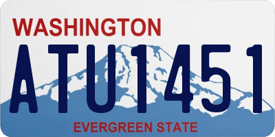 WA license plate ATU1451