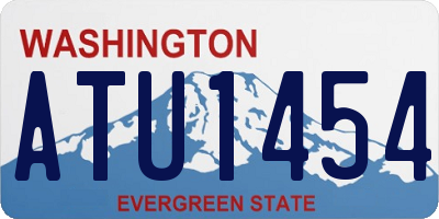 WA license plate ATU1454