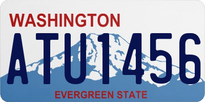 WA license plate ATU1456