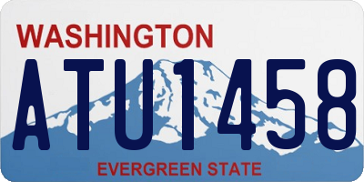 WA license plate ATU1458