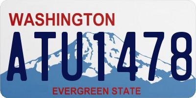 WA license plate ATU1478
