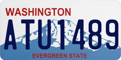 WA license plate ATU1489