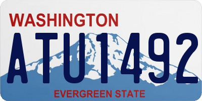 WA license plate ATU1492