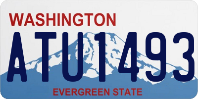 WA license plate ATU1493