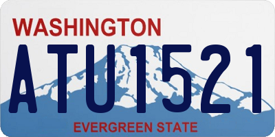 WA license plate ATU1521