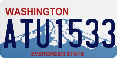 WA license plate ATU1533