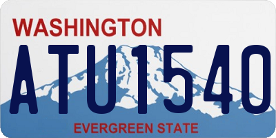 WA license plate ATU1540