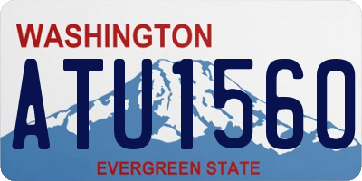 WA license plate ATU1560
