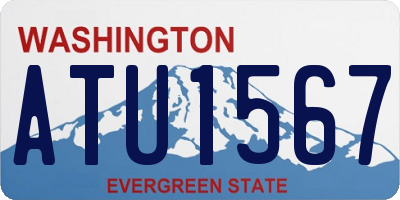 WA license plate ATU1567