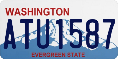 WA license plate ATU1587