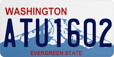 WA license plate ATU1602