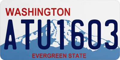 WA license plate ATU1603