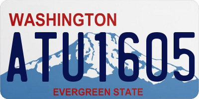 WA license plate ATU1605
