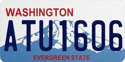 WA license plate ATU1606