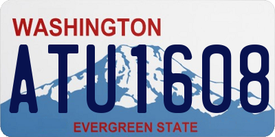 WA license plate ATU1608