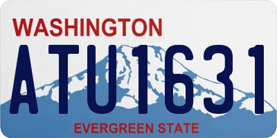 WA license plate ATU1631