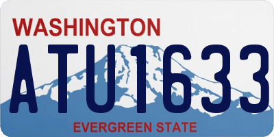 WA license plate ATU1633