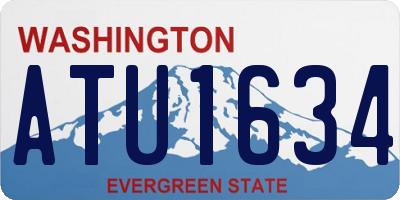 WA license plate ATU1634