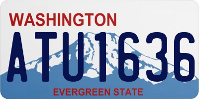 WA license plate ATU1636