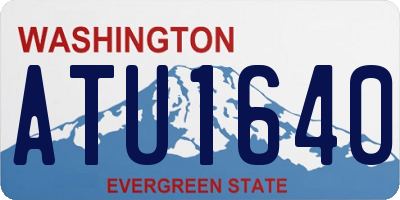 WA license plate ATU1640