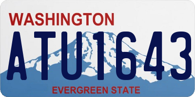 WA license plate ATU1643