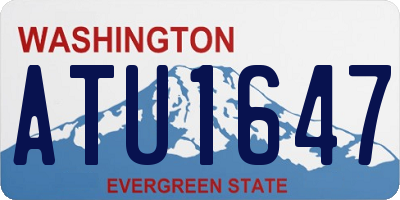 WA license plate ATU1647