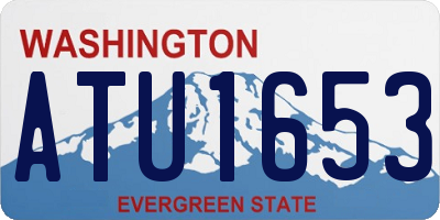 WA license plate ATU1653