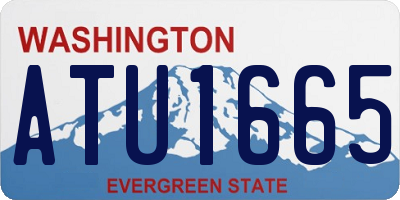 WA license plate ATU1665