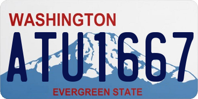 WA license plate ATU1667