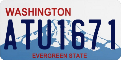 WA license plate ATU1671