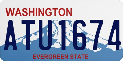 WA license plate ATU1674