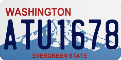 WA license plate ATU1678