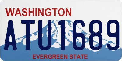 WA license plate ATU1689