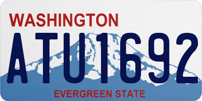 WA license plate ATU1692