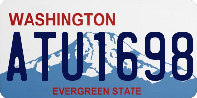 WA license plate ATU1698