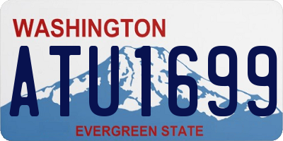 WA license plate ATU1699