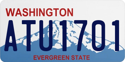 WA license plate ATU1701