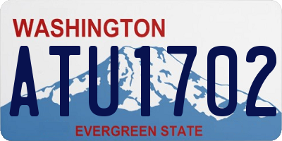 WA license plate ATU1702