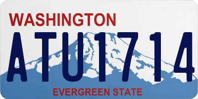 WA license plate ATU1714