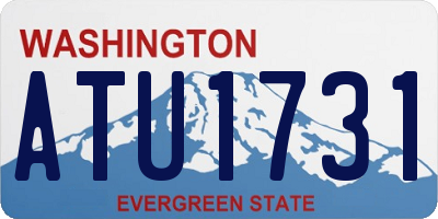 WA license plate ATU1731