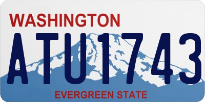 WA license plate ATU1743