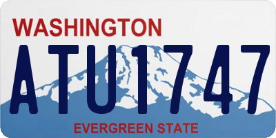 WA license plate ATU1747