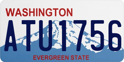 WA license plate ATU1756